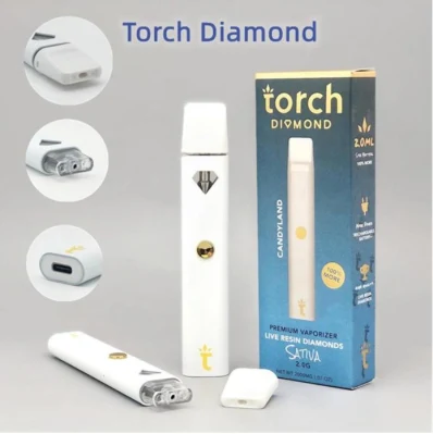Torch Diamond 2,0 ml 2,0 g Atomiseurs vides à dosettes de vape avec emballage Type de bobine en céramique pour stylo vape jetable